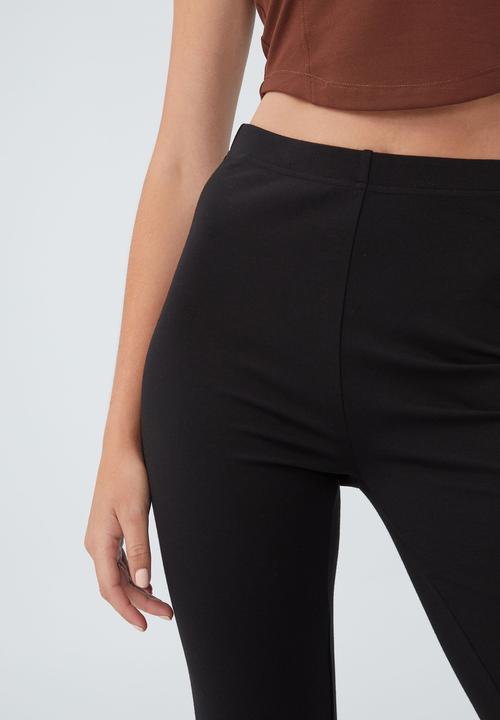 Cotton On - Ponte flare pant - black