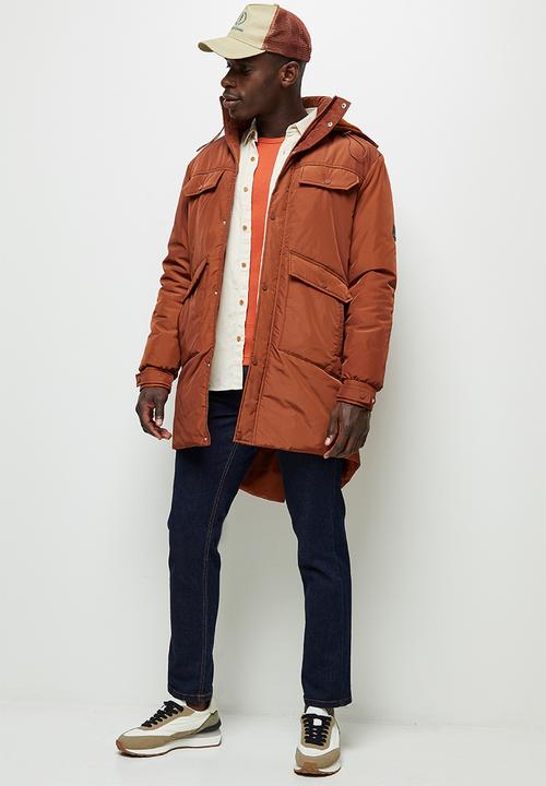 Lark & Crosse - Drak technical padded parka - Rust