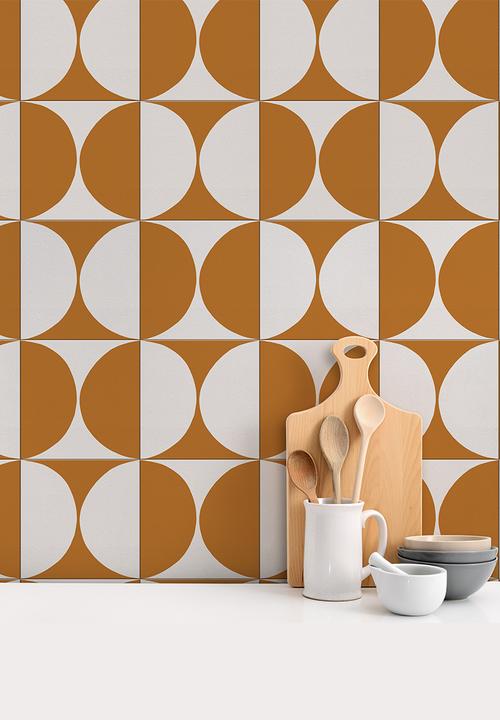 Robin Sprong - 20 Breeze wall tile stickers - mustard