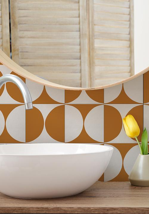 Robin Sprong - 20 Breeze wall tile stickers - mustard