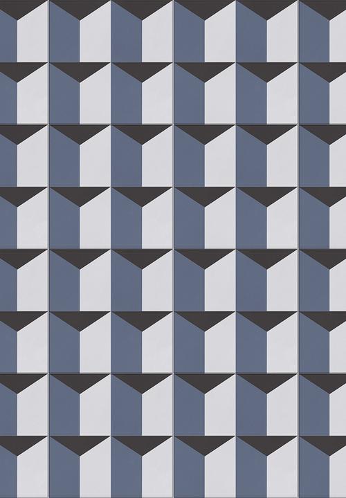 Robin Sprong - 20 Castelli triangolo wall tile stickers - blue