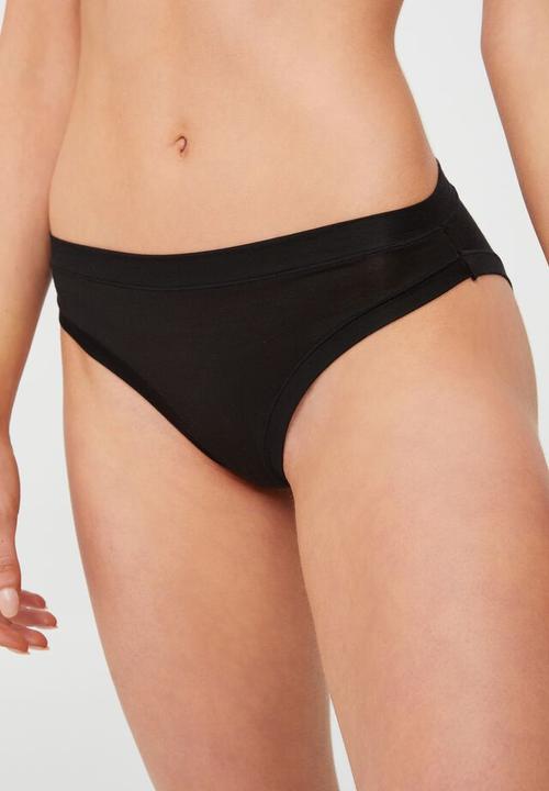 Cotton On - So soft gathered bikini brief - black