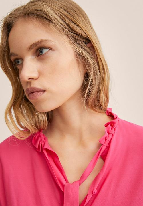 MANGO - Blouse fru - bright pink