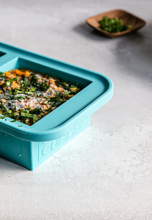 Souper Cubes - 2 cup tray with lid - blue
