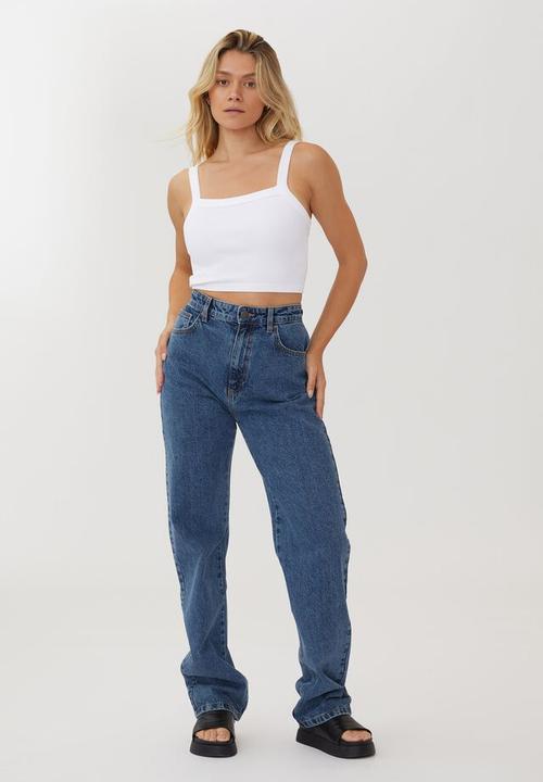 Cotton On - Long straight jean - reef blue
