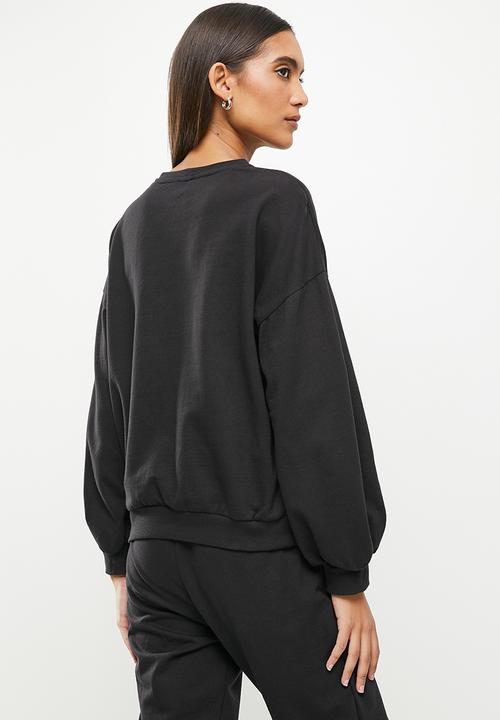 Me&B - Balloon sleeve sweatshirt - black