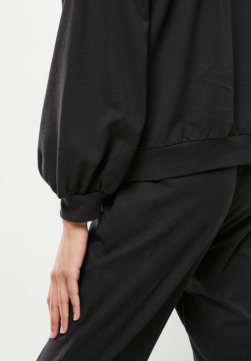 Me&B - Balloon sleeve sweatshirt - black