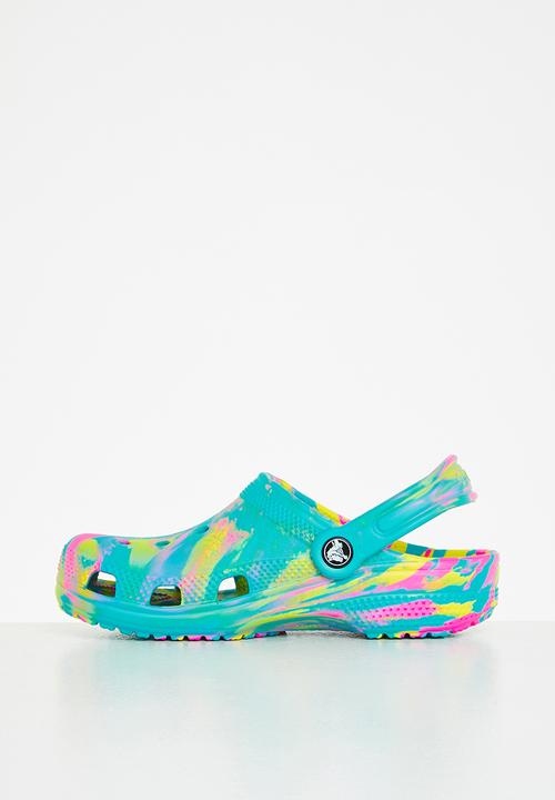 Crocs - Classic marbled clog t - digital aqua