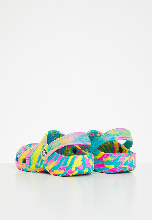 Crocs - Classic marbled clog t - digital aqua