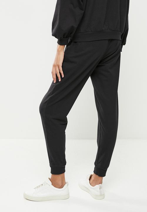 Me&B - Cotton fleece pants - black