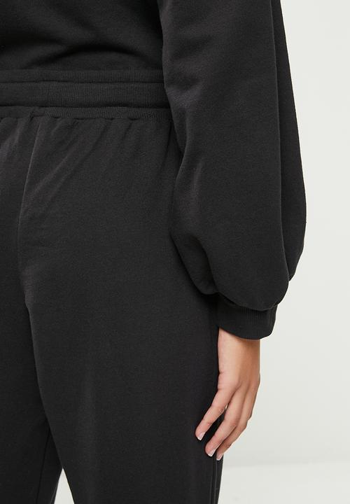 Me&B - Cotton fleece pants - black