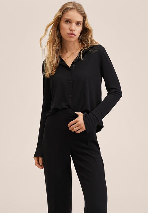 MANGO - Trousers palachin - black