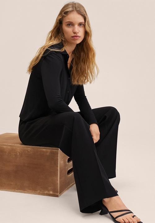 MANGO - Trousers palachin - black
