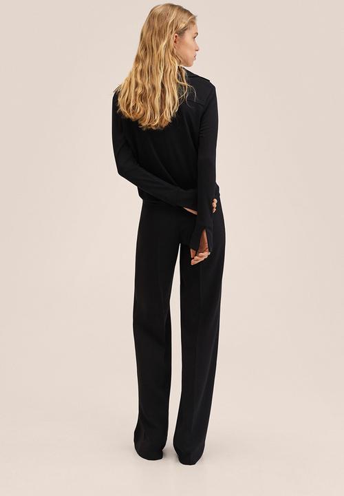 MANGO - Trousers palachin - black