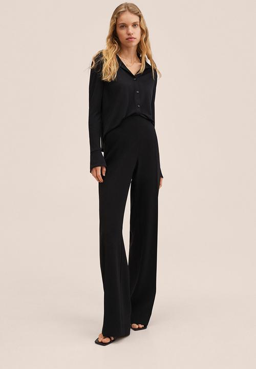 MANGO - Trousers palachin - black