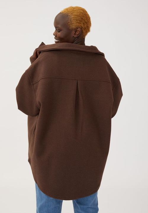 Cotton On - Curve boxy shacket - brown