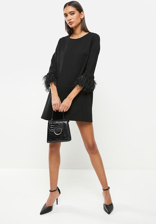 Me&B - Bellow sleeve cuff detail dress - black
