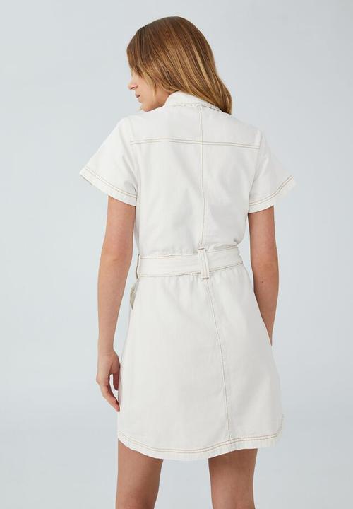 Cotton On - Utility mini dress - ecru