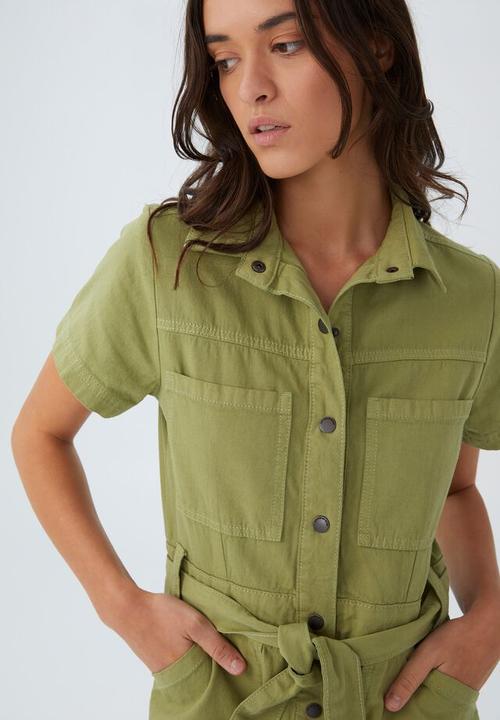 Cotton On - Utility mini dress - khaki