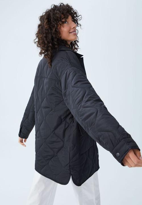 Cotton On - Quilted shacket - black