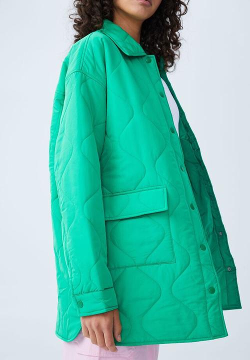 Cotton On - Quilted shacket - bright green