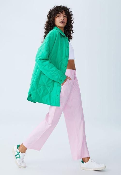 Cotton On - Quilted shacket - bright green