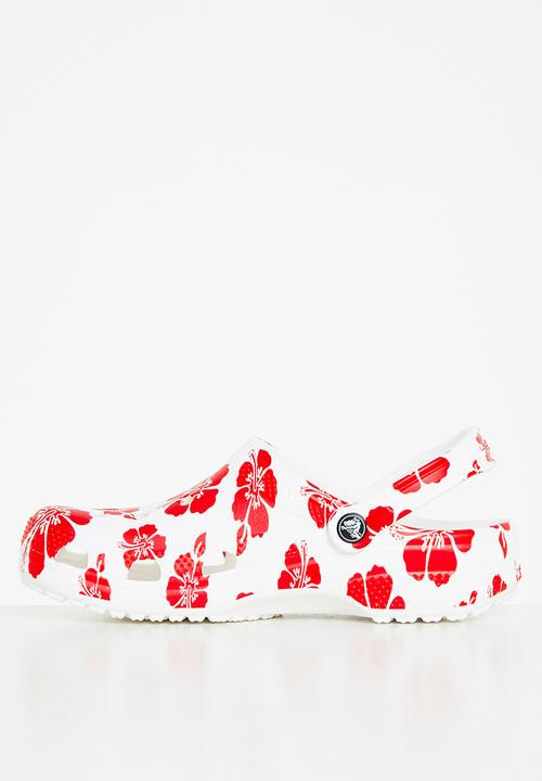 Crocs - Classic retro resort clog - white & flame