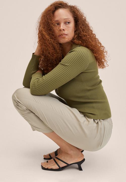 MANGO - Trousers fluido - light pastel grey