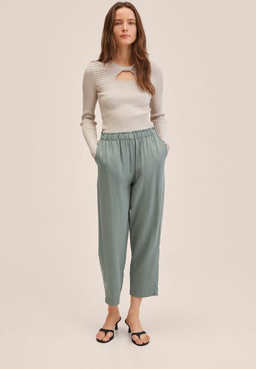 MANGO - Trousers fluido - beige/khaki
