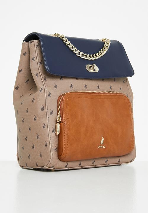 POLO - Colourblock backpack - camel
