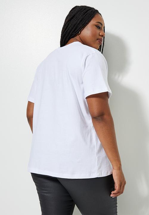 Superbalist - Relaxed printed tee - white