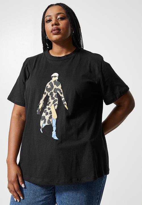 Superbalist - Relaxed printed tee - black