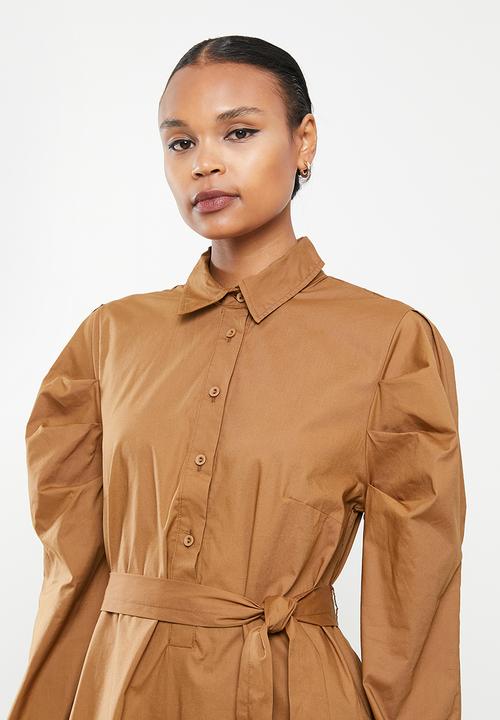 AMANDA LAIRD CHERRY - Formosa dress - tobacco poplin