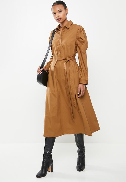 AMANDA LAIRD CHERRY - Formosa dress - tobacco poplin