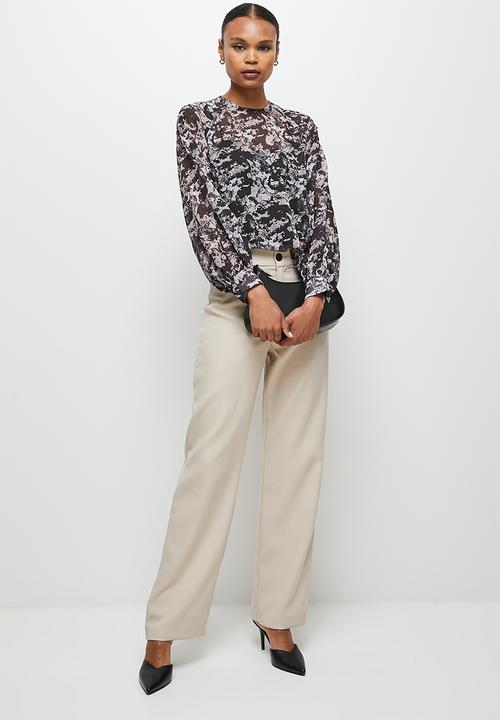 edit - Romantic balloon sleeve blouse - multi 
