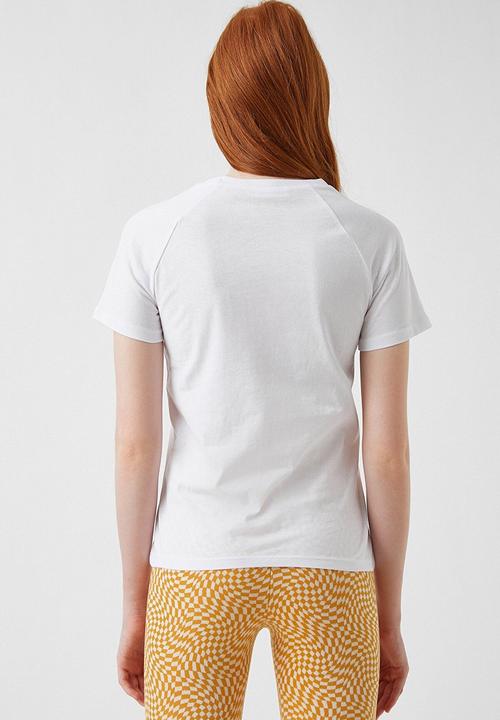 Koton - Printed short sleeve cotton T-shirt - ecru
