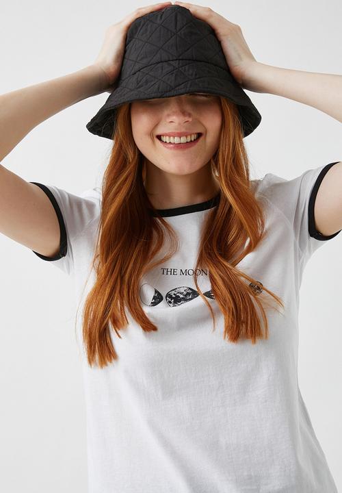 Koton - Printed short sleeve cotton T-shirt - off white
