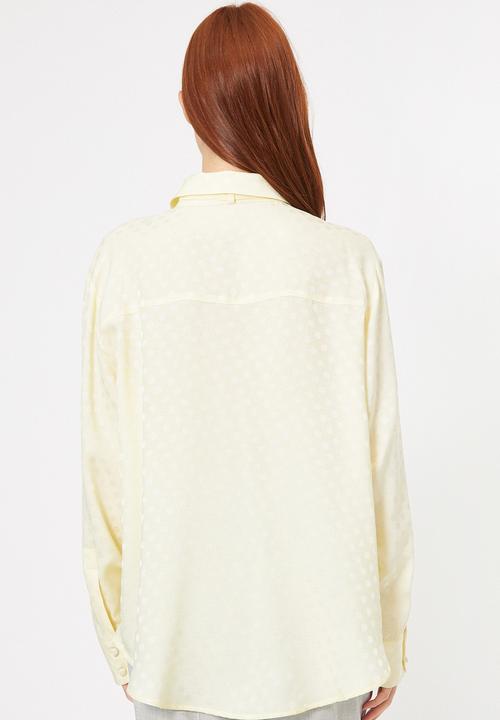Koton - Neck detailed patterned shirt - yellow