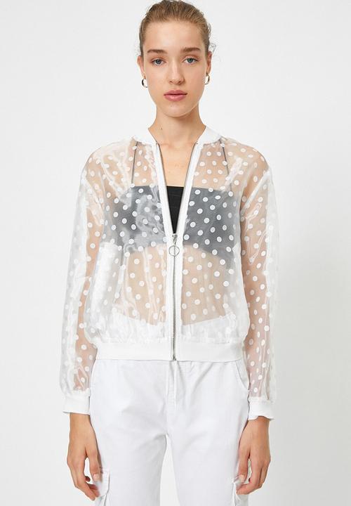 Koton - Tulle polka dot jacket - ecru