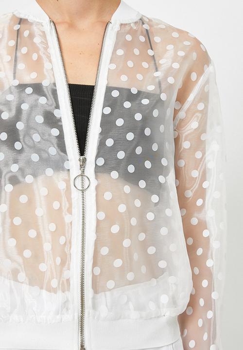 Koton - Tulle polka dot jacket - ecru