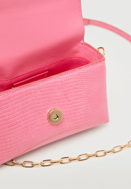 MANGO - Flap chain bag - fuchsia