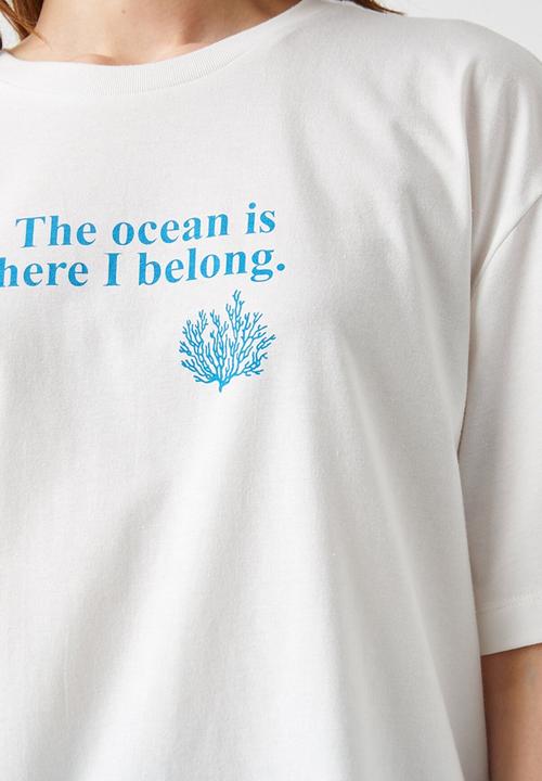 Koton - Respect life koton printed t-shirt - white