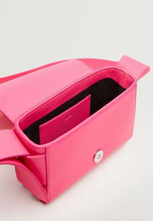MANGO - Flap cross-body bag - fuchsia