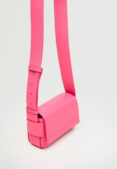MANGO - Flap cross-body bag - fuchsia