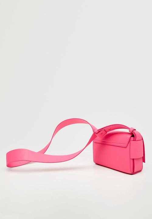 MANGO - Flap cross-body bag - fuchsia