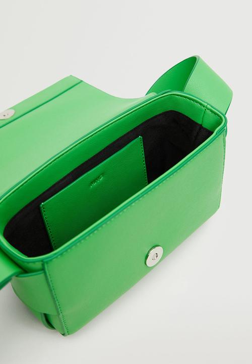 MANGO - Flap cross-body bag - green