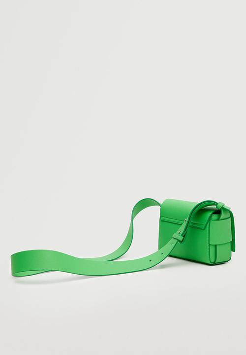 MANGO - Flap cross-body bag - green