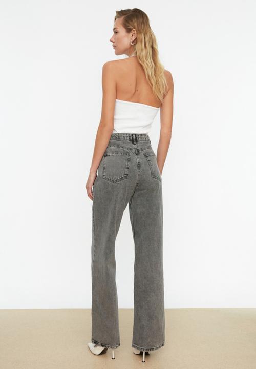 Koton - Yüksel waist wide leg jeans - anthracite