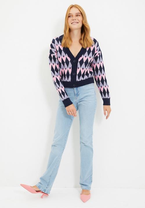 Trendyol - Jacquard knitwear cardigan  - multi 