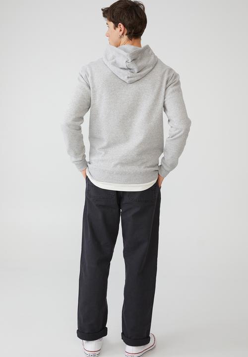 Factorie - Graphic fleece pullover - light grey marle/common sportif